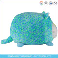 Hotsale gato como animal azul cor rodada forma pelúcia leopardo brinquedo